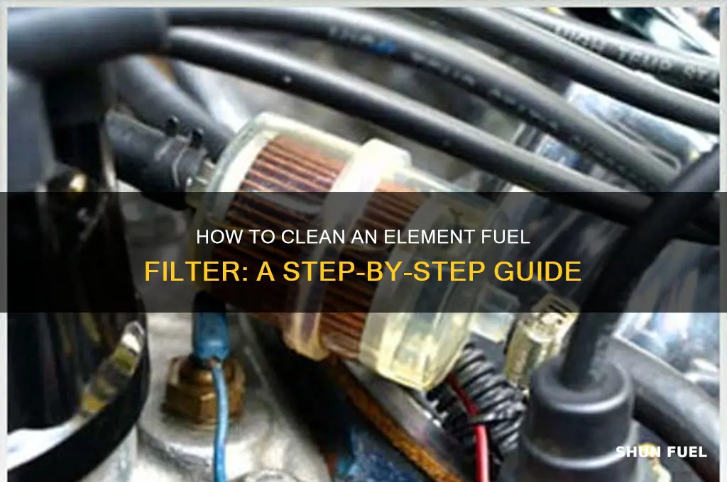 can you clean an element fuel filtee