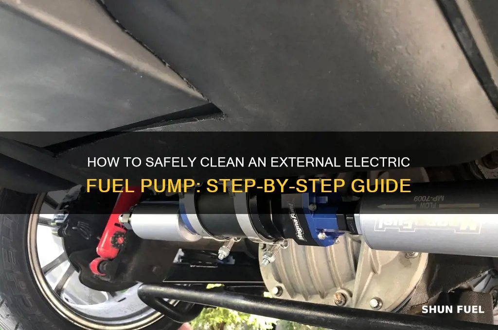 can you clean out an external electric fuel pump