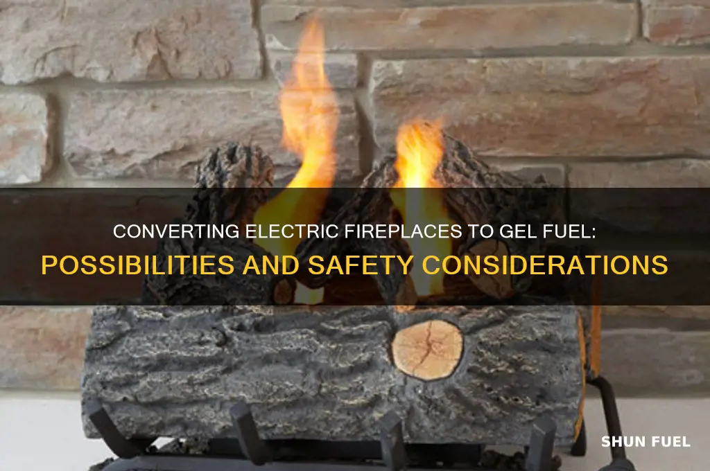 can you convert an electric fireplace to gel fuel