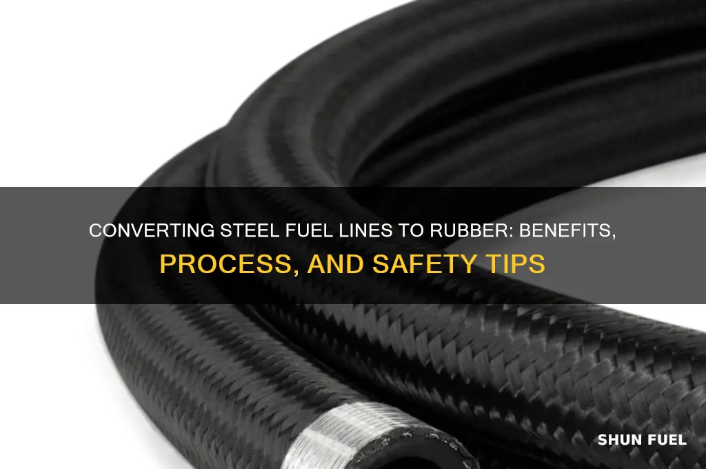 can you convert steel fuel lines with rubber