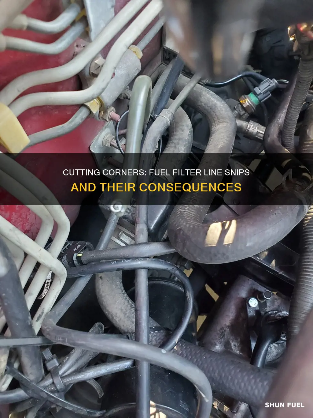 can you cut the lines to a fuel filter