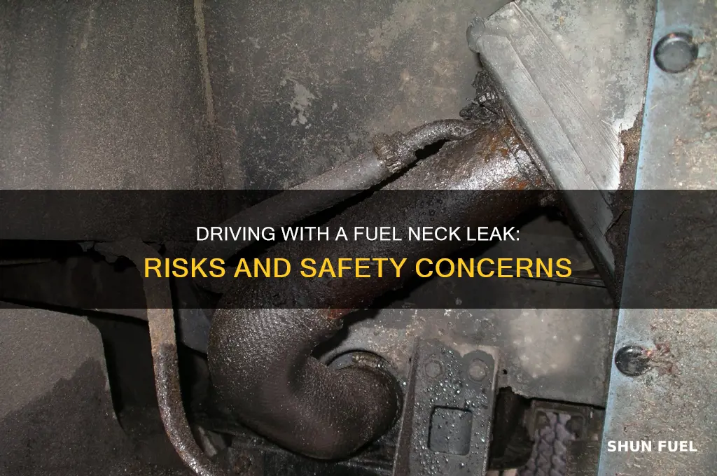 can you drive with a fuel neck leak
