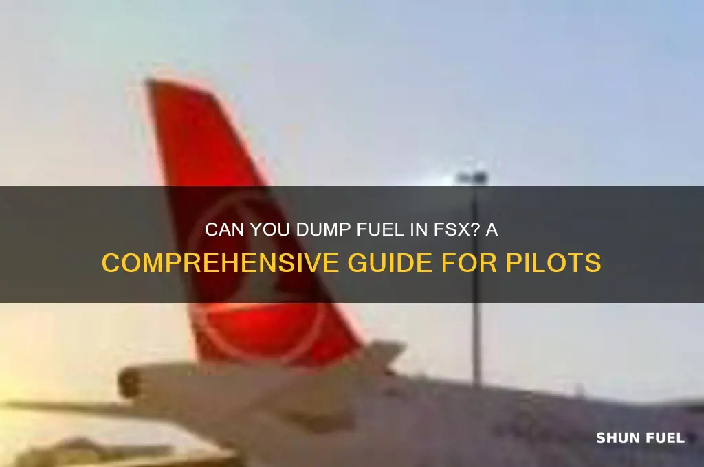 can you dump fuel in fsx