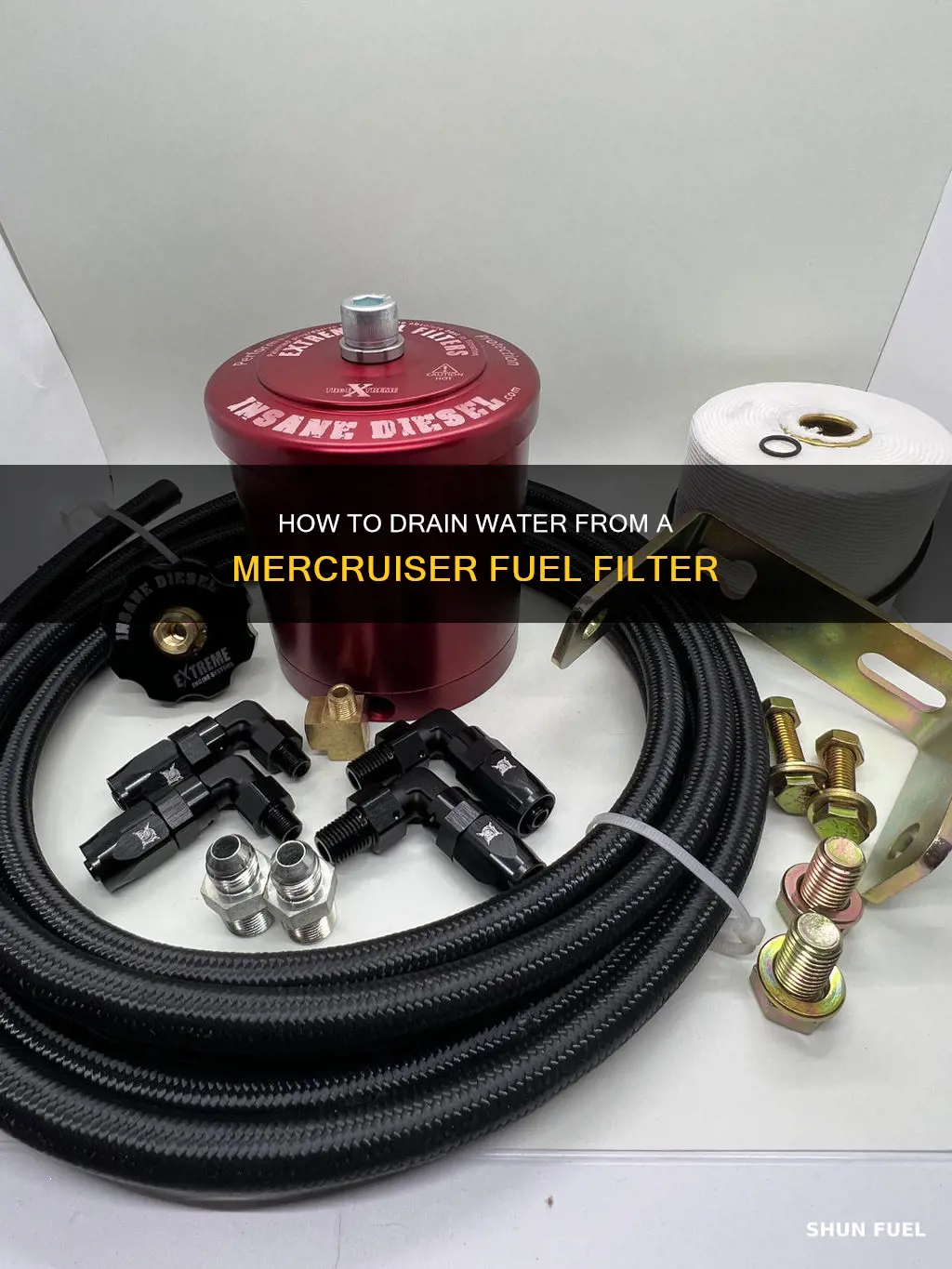 can you empty the water from a mercruiser fuel filter