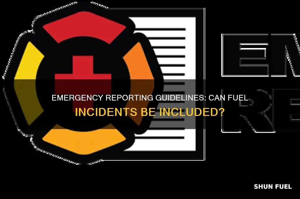 can you enter fuel into emergency reporting