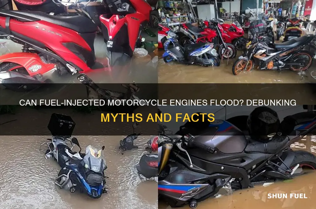 can you flood a fuel injected motorcycle engine