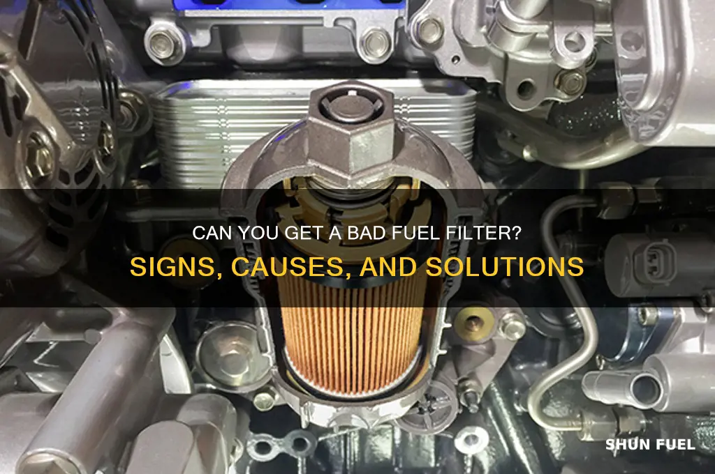 can you get a bad fuel filter