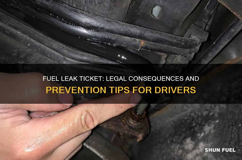 can you get a ticket for your fuel leaking