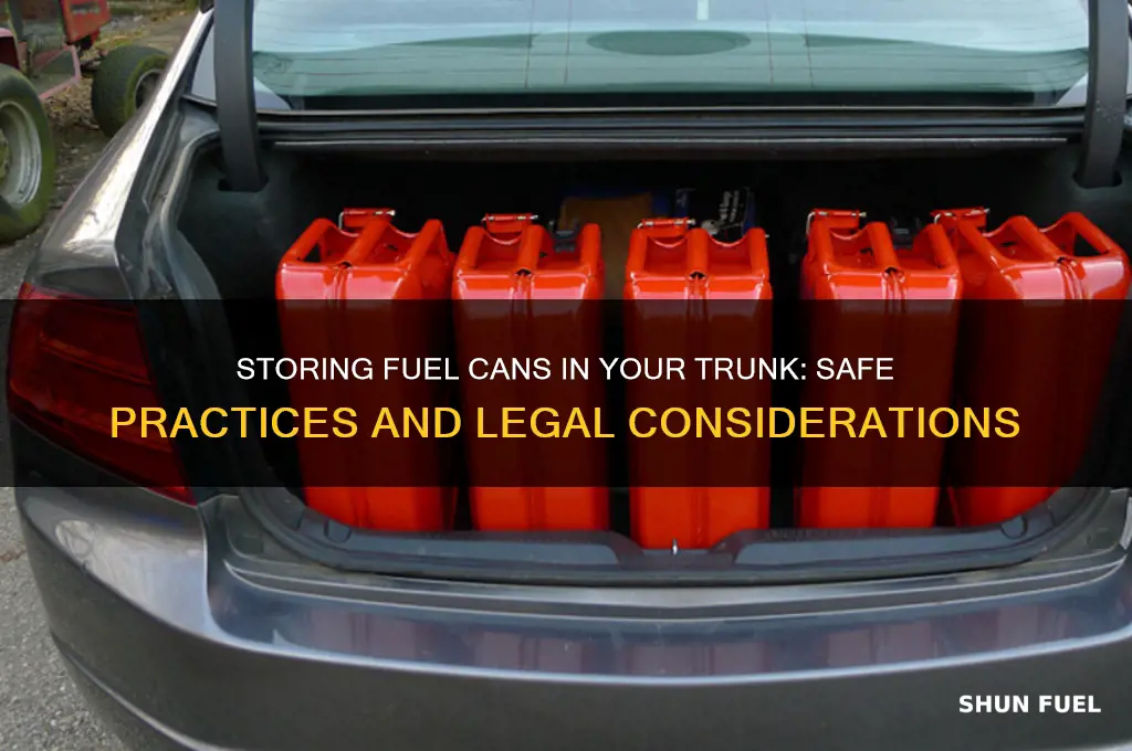 can you have fuel cans in your trunk