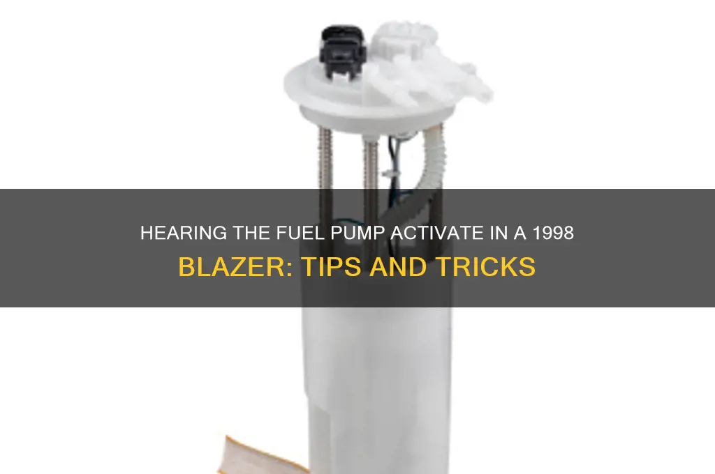 can you hear fuel pump tirn on in 1998 blazer
