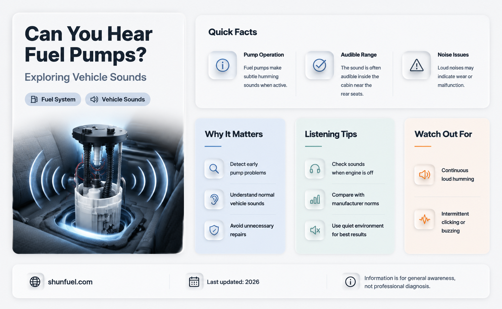 are fuel pumps audible