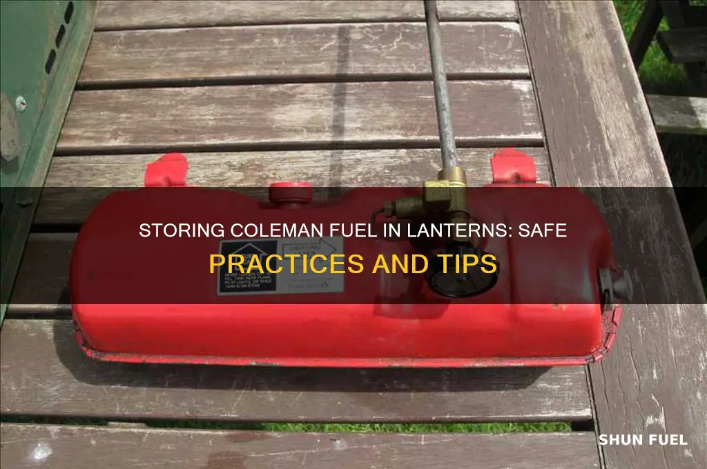 can you leave coleman fuel in lanterns