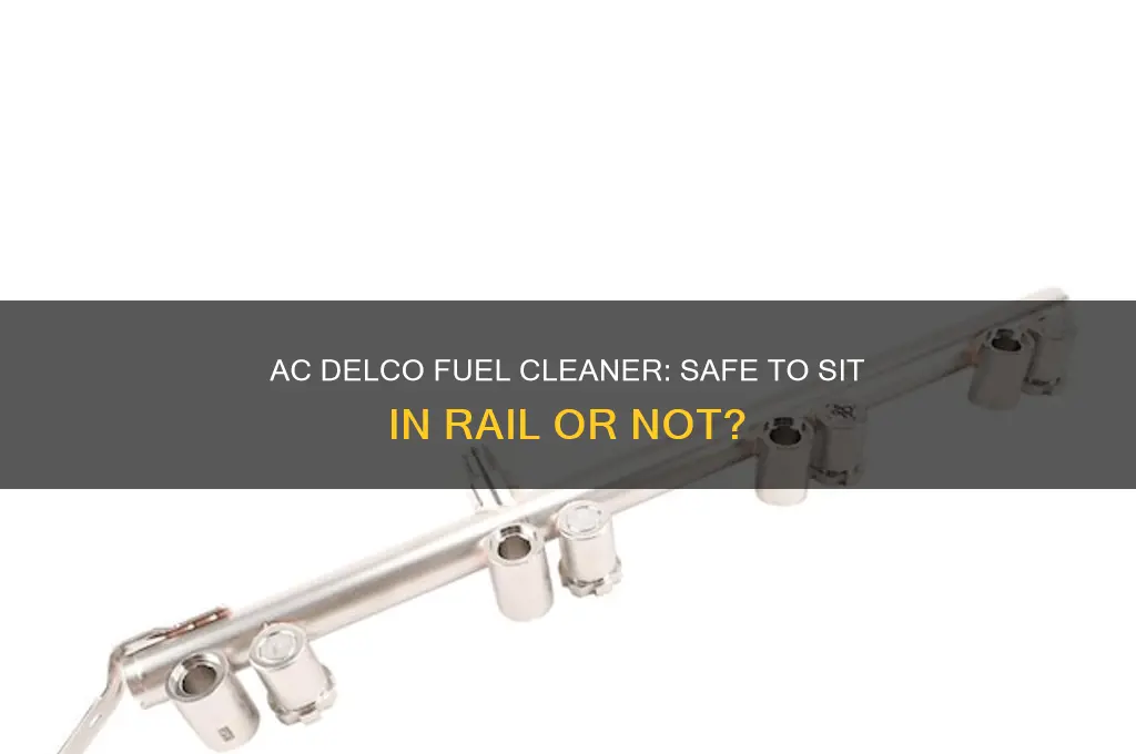 can you let ac delco fuel cleaner sit in rail