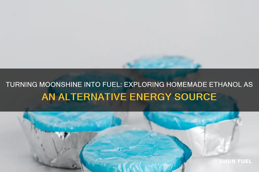 can you make fuel from moonshine