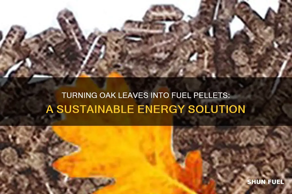 can you make fuel pellets from oak leaves