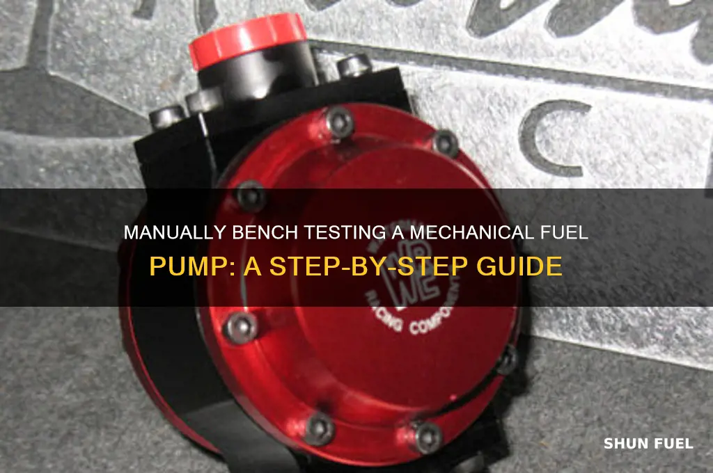 can you manually bench test a mechanical fuel pump operation