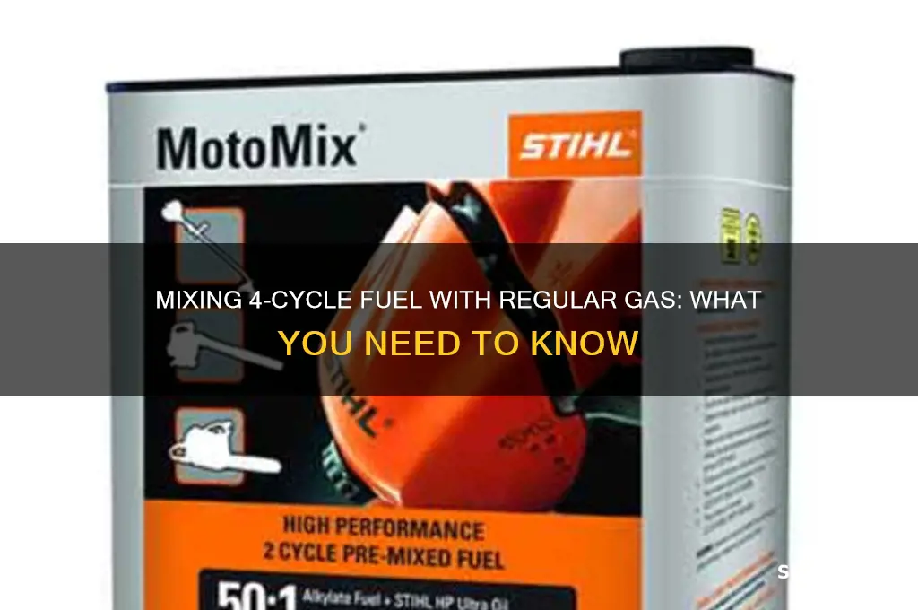 can you mix 4 cycle fuel with regular gas