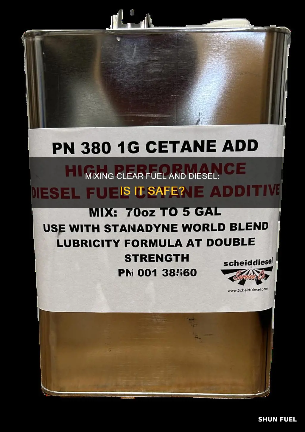 can you mix clear fuel and diesel