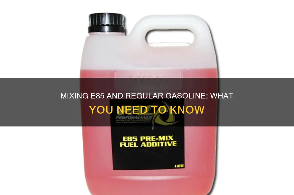 can you mix e85 fuel with regular gasoline