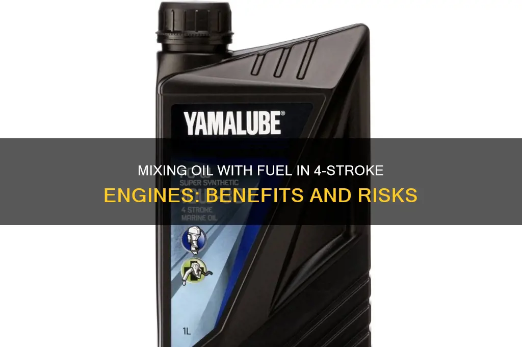 can you mix oil with fuel for 4 stroke engine