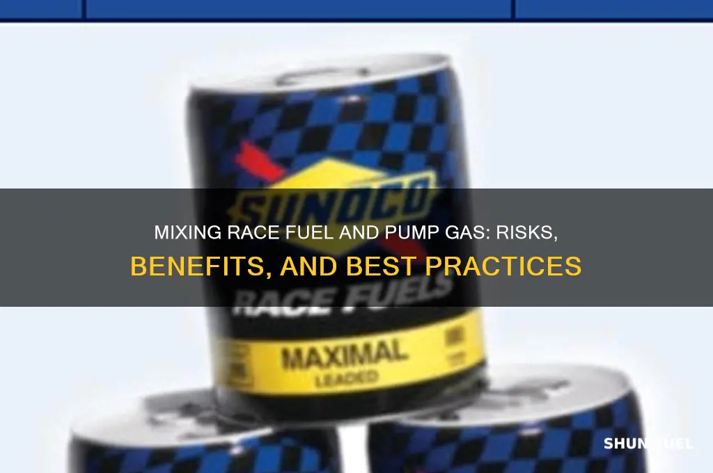 can you mix race fuel and pump gas