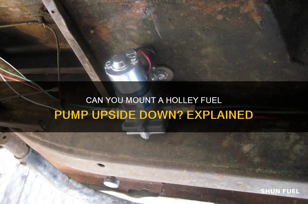 can you mount a holley fuel pump upside down