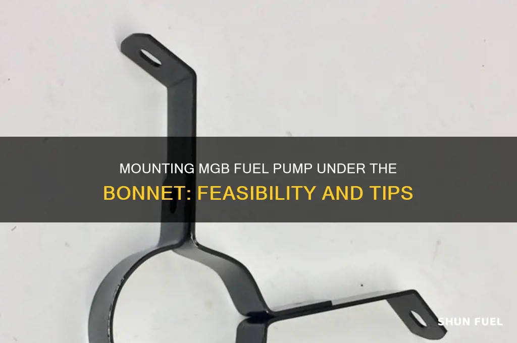 can you mount mgb fuel pump under the bonnet