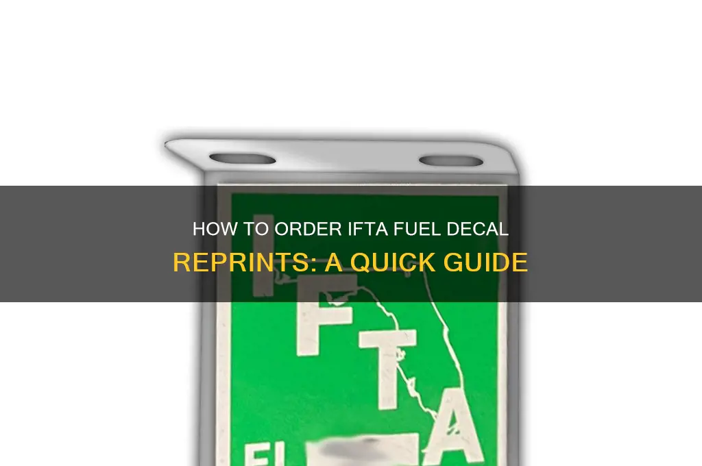 can you order reprints of ifta fuel decals