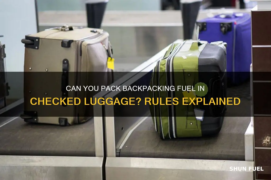 can you pack backpacking fuel on checkked baggage