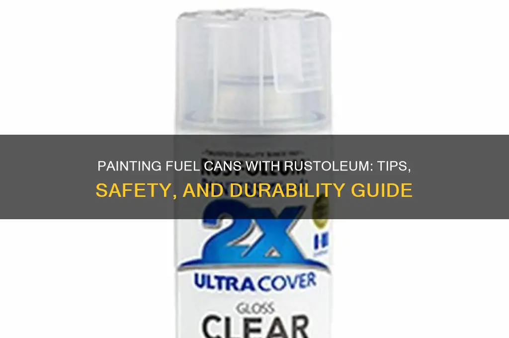 can you paint a fuel can with rustoleum spray paint