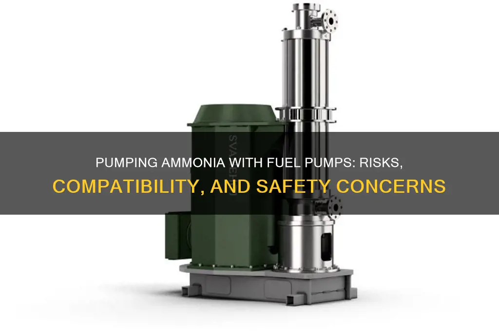 can you pump ammonia with a fuel pump