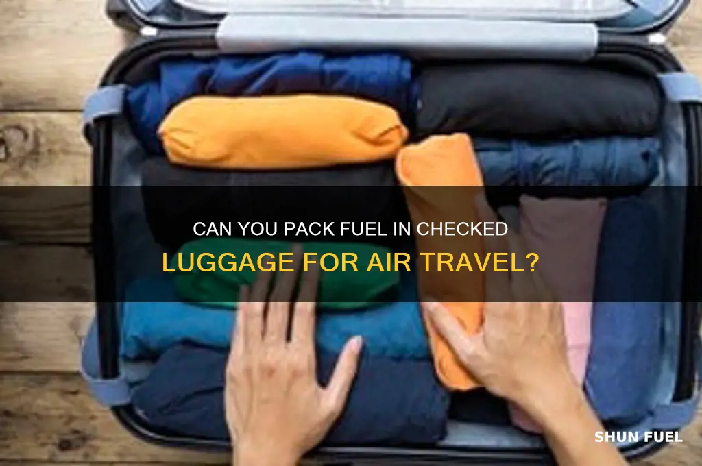 can you put fuel in a checked bag airplane