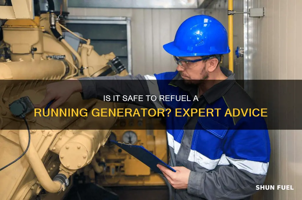 can you put fuel in a generator while its running