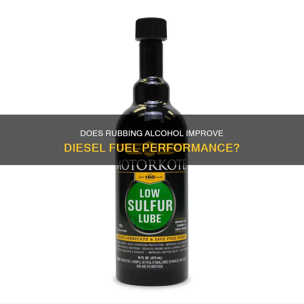 can you put rubbing alcohol in diesel fuel