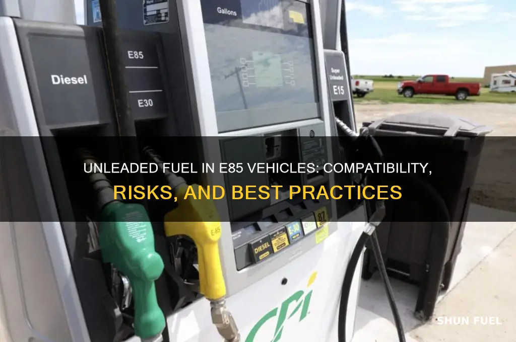 can you put unleaded fuel in an e85 vehicle