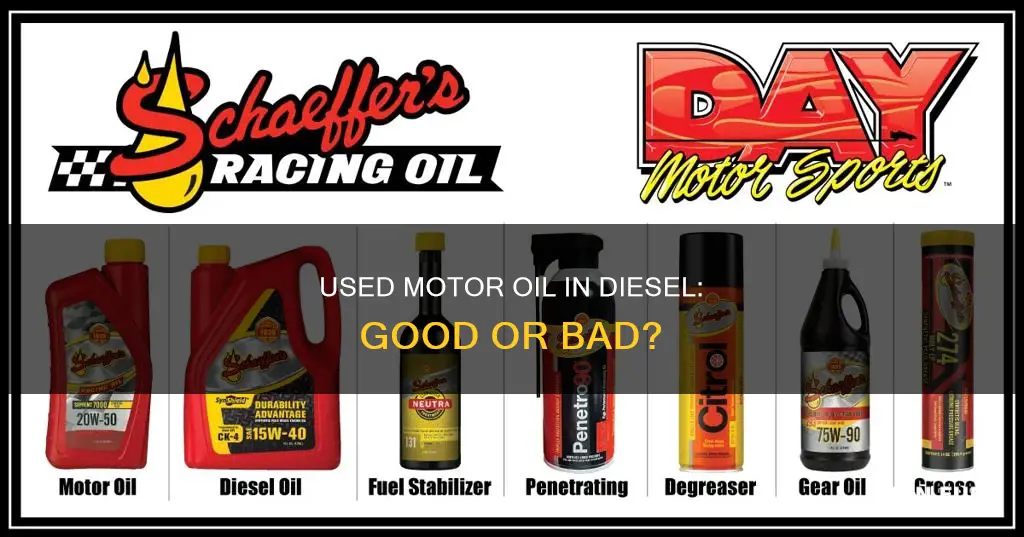 can you put used motor oil in diesel fuel
