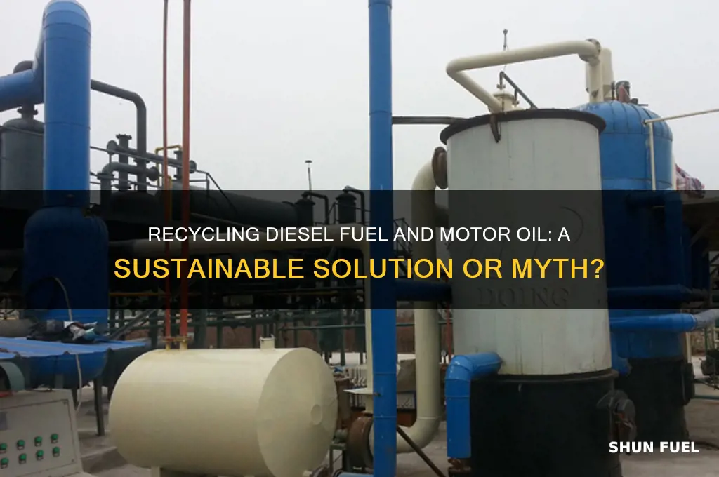 can you recycle diesle fuel with motor oil
