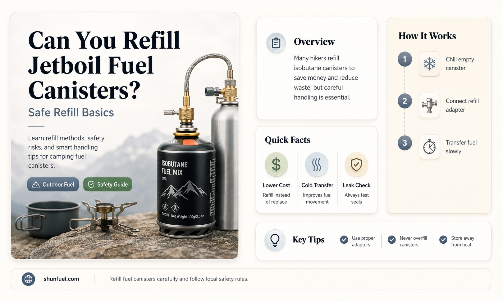 are jetboil fuel canisters refillable