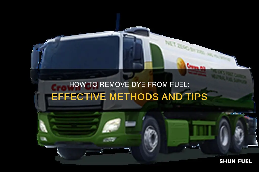 can you remove dye from fuel