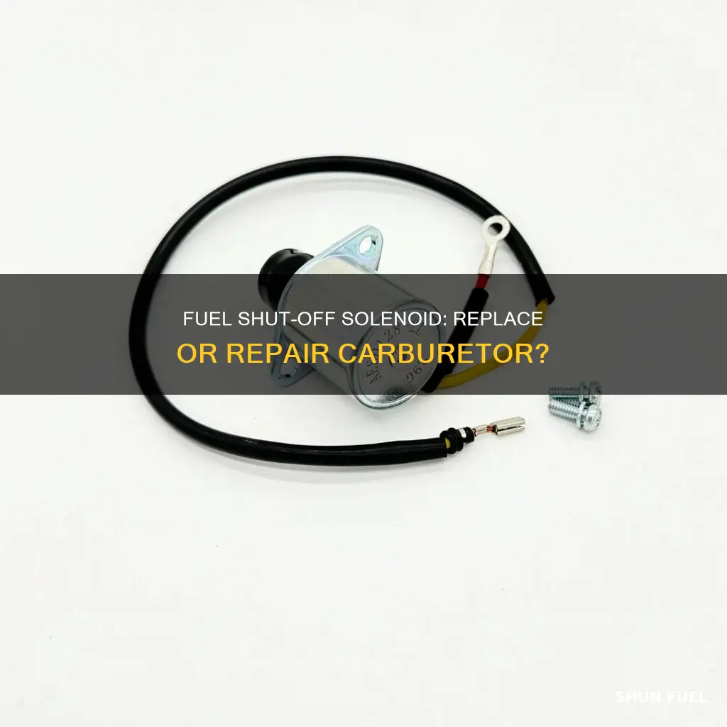 can you replace fuel shut off solenoid without replacing carburetor