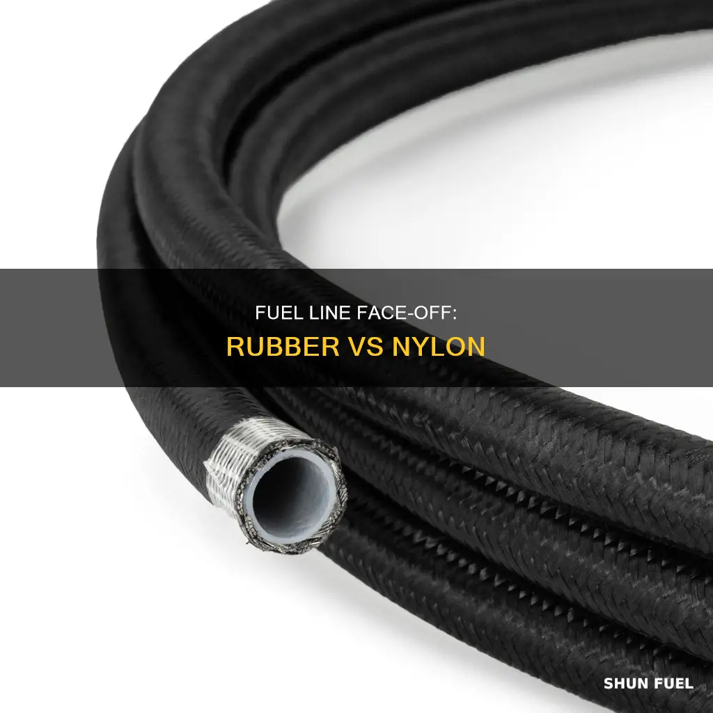 can you replace nylon fuel line with rubber