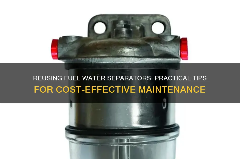 can you reuse a fuel water separator