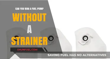 Running a Fuel Pump Without a Strainer: Risks and Considerations