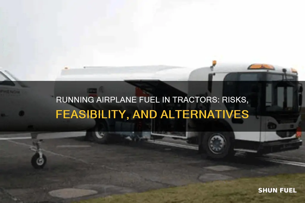 can you run airplane fuel in tractor