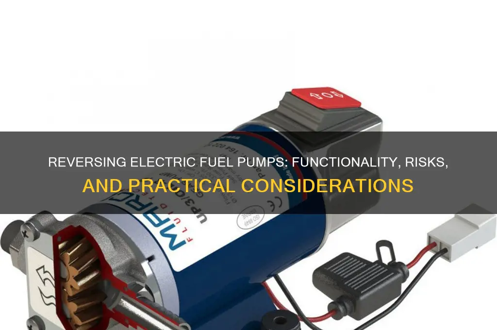 can you run an electric fuel pump in reverse