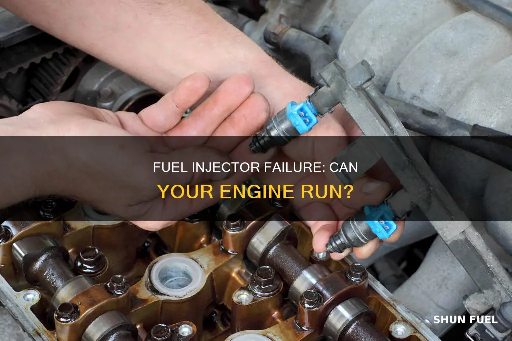 can you run an engine with 2 fuel injectors disconnected