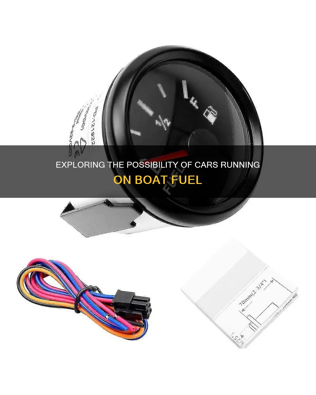 can you run cars on boat fuel
