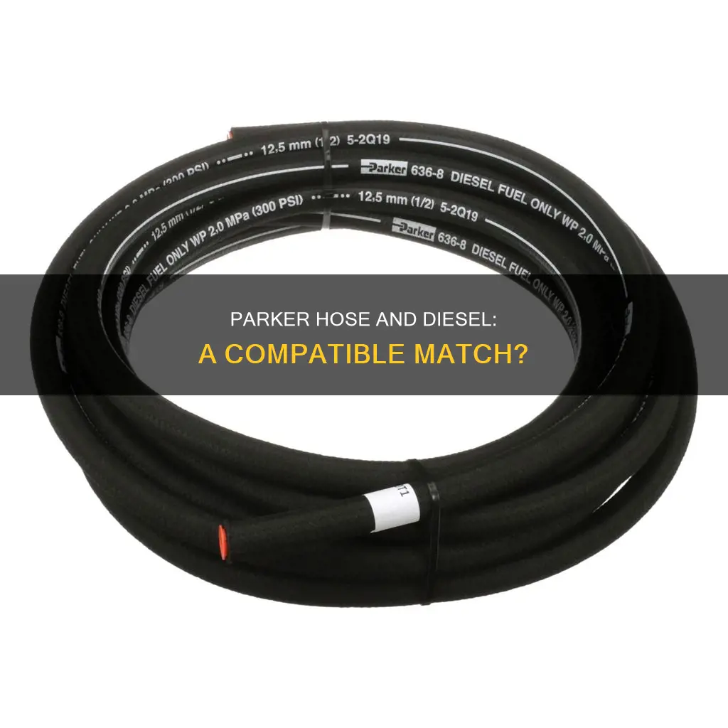 can you run diesel fuel through a parker hose