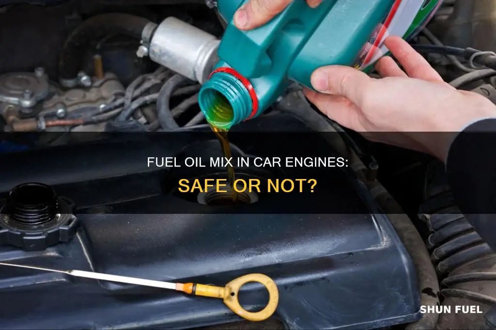 can you run fuel oil mix in car engine