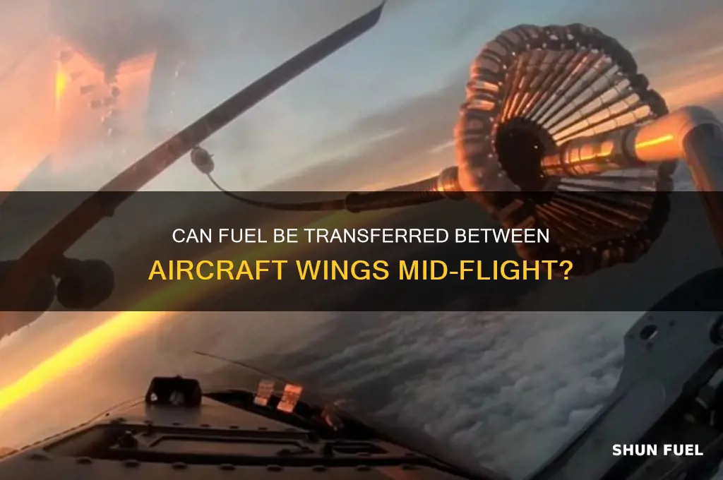 can you send fuel from one wing to another plane
